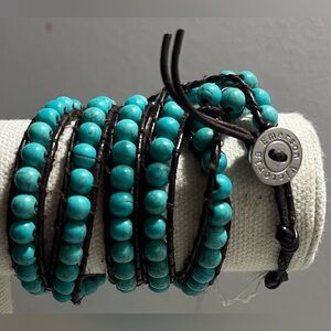 Victoria Emerson Turquoise Beaded Wrap Bracelet